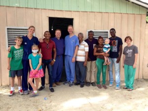 In front of church doing medical missions and serving with the Naler family.  Amen.