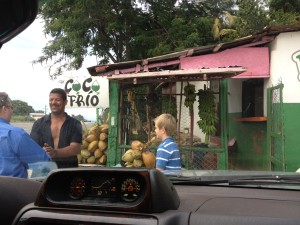 Coconuts and tracts and Christ.  Andrew loves coconut milk.  It is said to be so physiologic, you could possibly put it straight into an IV.  This man diligently read his tract.  Country is wide open.